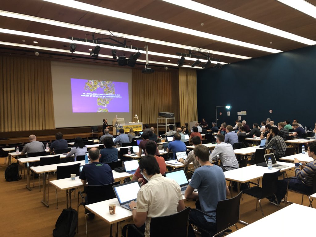 birdsaiview's tweet image. @rizcheldayao giving the first talk of the day to a packed room at #GeoPythonConf! Learn more about the #IBMCode pattern she’s overviewing: developer.ibm.com/code/patterns/…