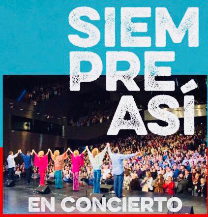 SIEMPRE ASÍ
Viernes 26 de Octubre - 21h. en Palacio de Congresos.
Venta: Teatro Isabel la Católica y
taquillagranada.com