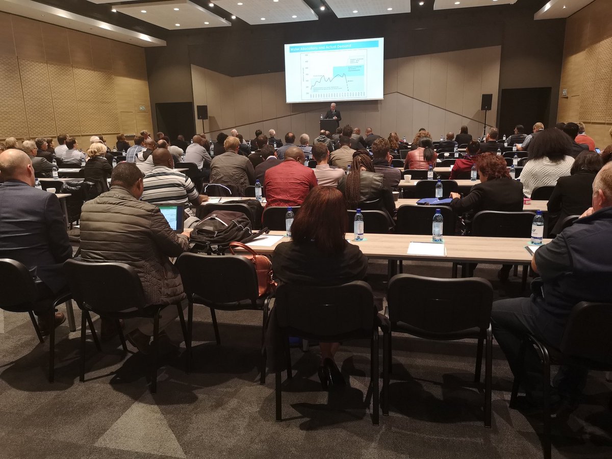 WaterLoss2018's tweet photo. Peter Flower from the City of Cape Town sharing tips on how to manage a water crisis https://t.co/KQtBAOC4vQ