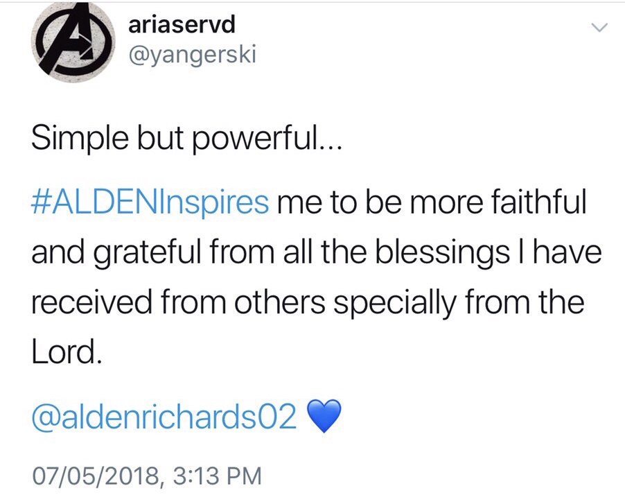 AldenTrendsOFC's tweet photo. For our ALDENtified #ALDENInspires posts, congratulations @yangerski & @marcinareus!!
Thank you for sharing to all of us how Alden inspired you! π
Please wait for our DM for further details.
@aldenrichards02
#FIRSTwithALDEN https://t.co/UIJQzp1RTQ