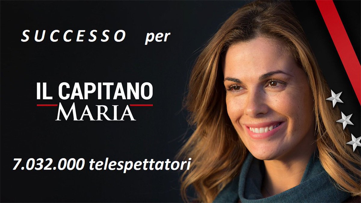 pulcepalma's tweet photo. @carlopalomar @VaneIncontrada @_Carmine_b @AndreaBOSCA @C_Burruano @giorgiopasotti @_Carabinieri_ @Elena_Miro @BraccialettiRos @VaneFamily COMPLIMENTI  tutti #ilcapitanomaria ha conquistato 7.032.000 di telespettatori. Un successo per MAMMA RAI ......un successo per la produzione #palomar grande #VanessaIncontrada grande CAST grande REGIA ......bellissima STORIA ci vediamo LUNEDI' PROSSIMO stessa ora stesso posto https://t.co/vSMgVqR1xJ