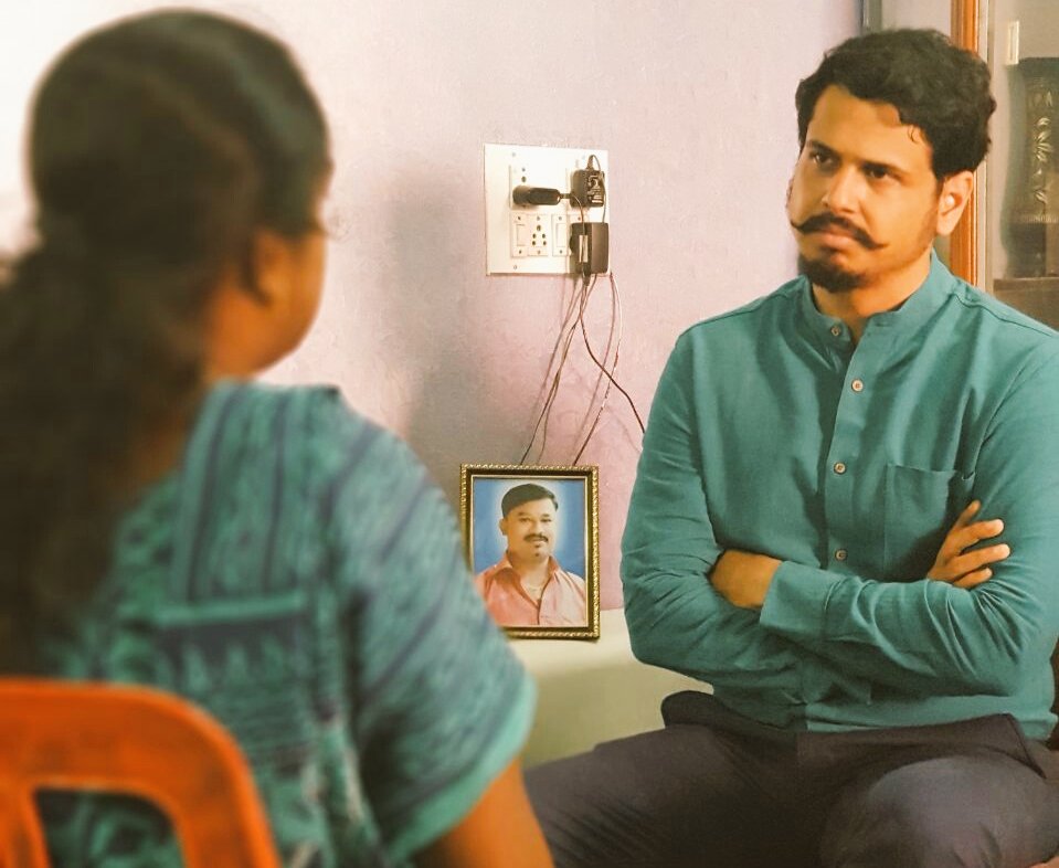 ShivAroor's tweet photo. In 2016, her husband Rudresh, an RSS worker, was murdered in Bangalore. In her first TV interview this election, his wife Vidya speaks to me on a killing that paints the fight for a constituency, why she feels the need to be extra-careful &amp; living with loss. 5pm, @IndiaToday. https://t.co/CT8jpeV18V