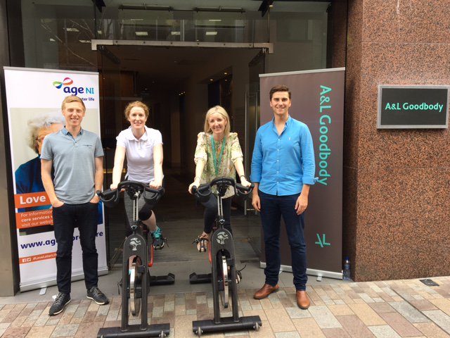 Our Belfast employees went head to head in a Spinathon challenge, raising money for @Age_NI, thanks to all for their support #LoveLaterLife