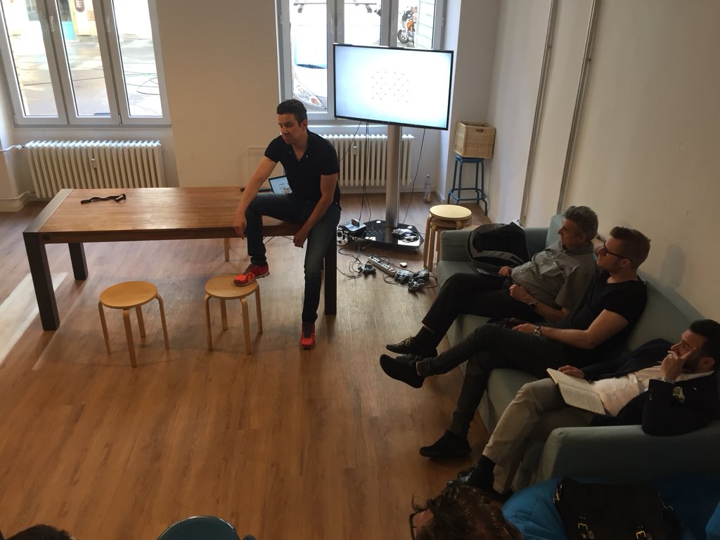 Bythewaybern's tweet photo. Neustes Neuland bei @AdrianLocher von @Merantix zu #artificalintelligence wie etwa „Der Mensch wird dank #MachineLearning selber zur #Superintelligenz augmentieren.“ #boai #bprg #studytripberlin18 https://t.co/lmEokmJe02