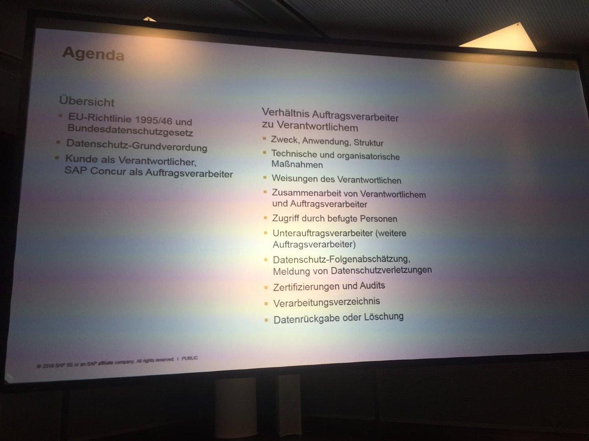 iProCon's tweet photo. EU-DSGVO in #SAP #Concur auf der #Concurfusion in Frankfurt https://t.co/1kVkq4KC8c
