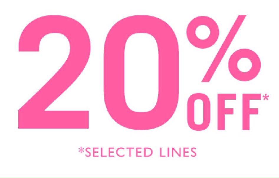 We have a little sunshine to brighten up your rainy day in store! 20% off selected lines on your favourite pieces!