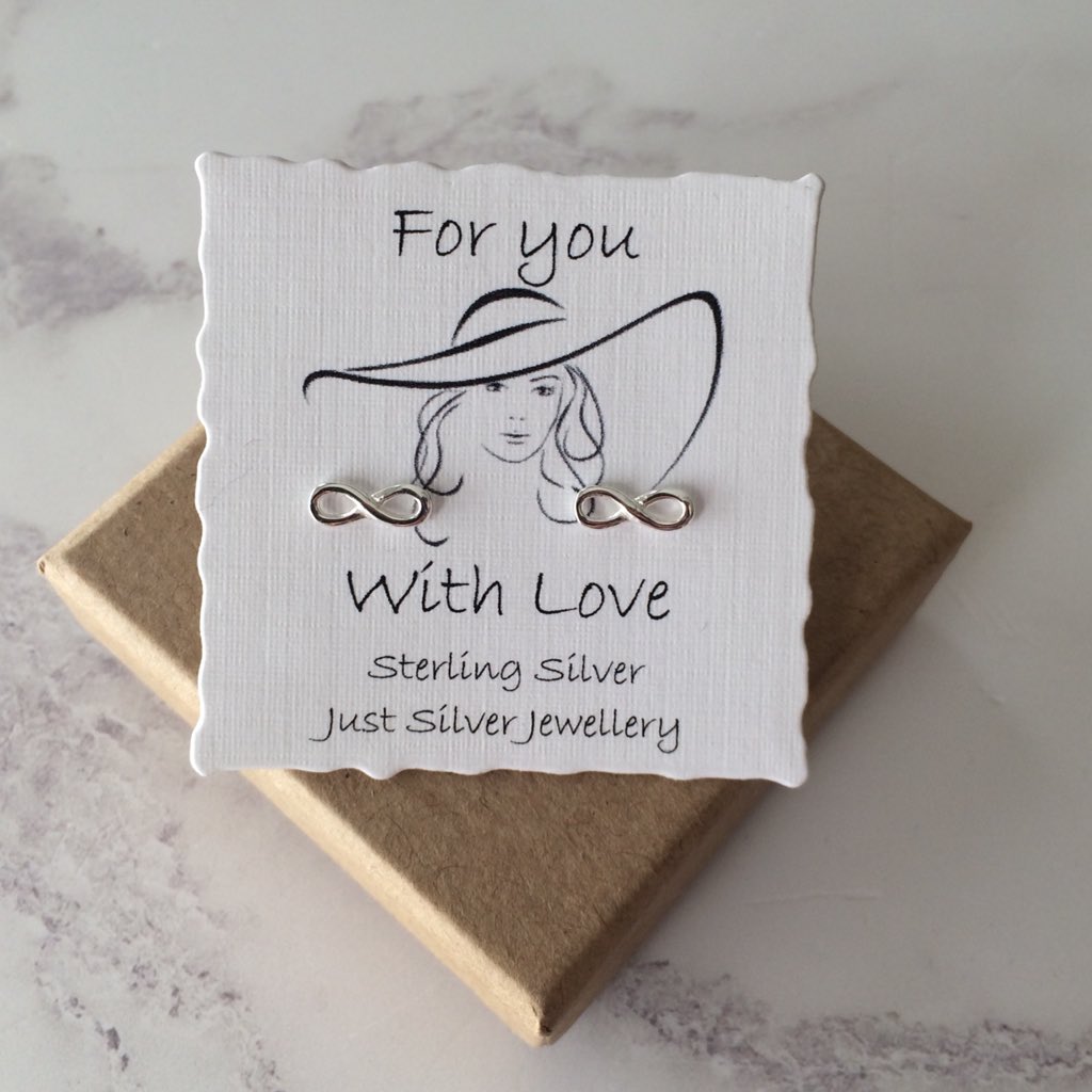 Sterling Silver Infinity Earrings with gift box and insert card 💝 #sterlingsilver #giftjewellery #silver #jewellery #idealgifts #beautifulearrings #earrings #birthdays #quotecards #jewelleryaddict #lovejewellery #infinity