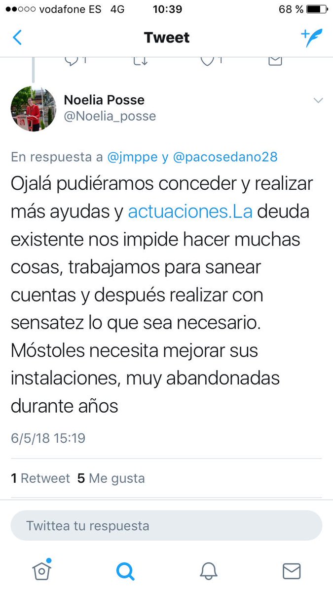 DXTenMostoles's tweet photo. Cuestión de prioridades @Noelia_posse 
Las instalaciones no son un capricho... https://t.co/Tak8bk0dg7
