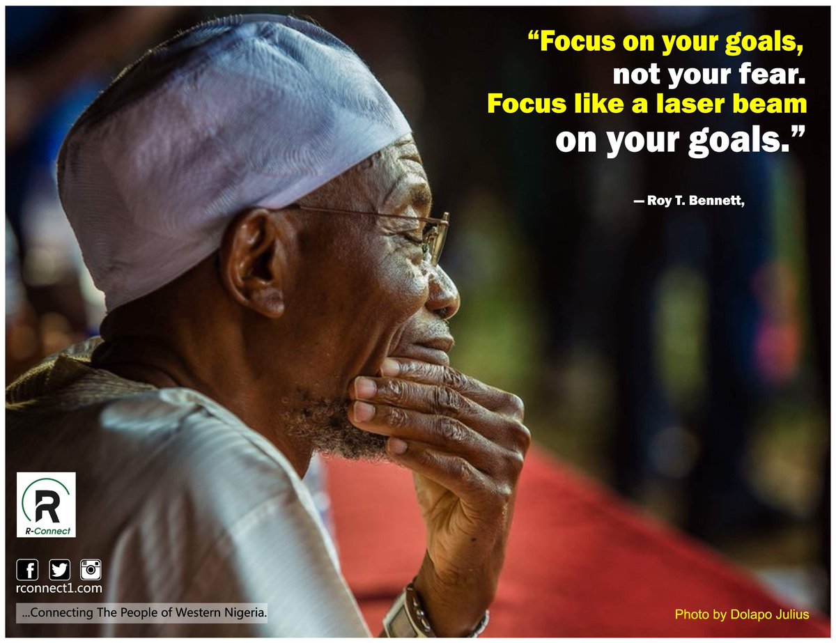 AjiboyeMaruff's tweet photo. Thought For The Day

“Focus on your goals, not your fear. Focus like a laser beam on your goals.” 
― Roy T. Bennett, https://t.co/Ibam8HxHy1
