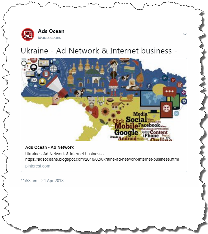 AdsOceans's tweet photo. Milestone : Ads | Ocean first Twitter post
https://t.co/nP14sVKd4E
#Adnetwork #Advertise #Publisher #Campaign #AdsOcean #Platform #Digital #Impression #Performance #CPC #CPA #CPM #adwords #affiliate #traffic #content #mediabuyers #optimize #Blockchain #AdvertisingExchange https://t.co/gnDTiFO1L7