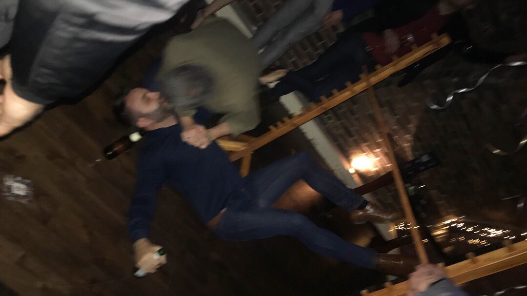 WillJarvis's tweet photo. An unsuccessful limbo attempt was made better by the fact I got CPR from @MichaelDiPaola and didn’t spill a drop #Twitfaced https://t.co/M2kfbcLrTp