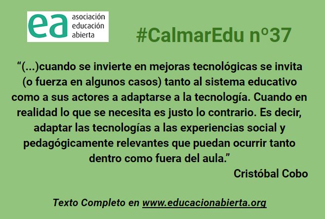 AbiertaEDU's tweet photo. Nuevo en el blog 👉"El solucionismo tecnológico en educación sugiere que cuando tienes un martillo todo tiene la apariencia de un clavo", @cristobalcobo comenta #CalmarEdu nº37 @fundacionceibal https://t.co/1mAucXNK15 https://t.co/4Onnjv5IYX