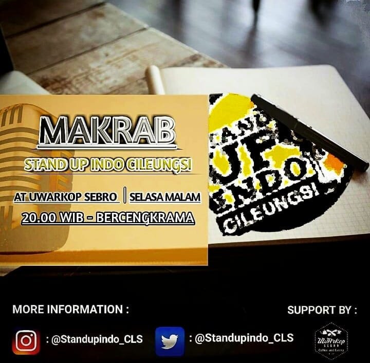 Nanti malam mari merapat kan pipi menuju tawa selaras !!! #MakrabCLS

Cc : <a href="/StandUpIndo/">IG: standupindonesia</a> <a href="/komtungTV/">Komedi UntungTV</a> <a href="/Standup_Jakut/">Standupindo Jakarta utara</a> <a href="/StandUp_JktPus/">#TawaAwalPekan</a> <a href="/StandUpIndo_BKS/">Standupindo Bekasi</a> @StandUpJKTM <a href="/StandupindoDPK/">StandUpIndoDepok</a> <a href="/StandUpUNJ_/">Stand Up Comedy UNJ</a> @StandUp_JKTSel <a href="/StandUpJAKBAR/">Standupindo Jakarta Barat</a> @HaloCileungsi <a href="/Cibubur_/">Cibubur</a>