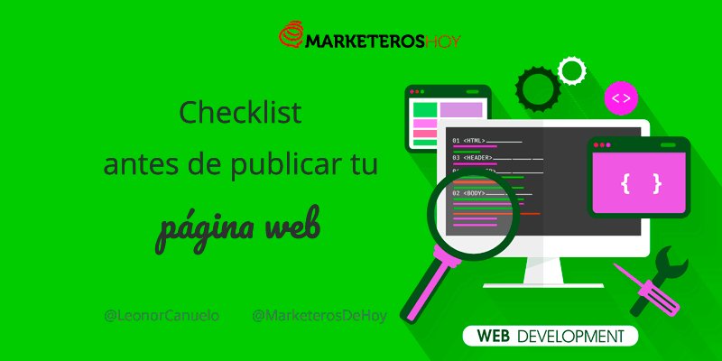 MarketerosDeHoy's tweet photo. ⚠No te olvides de ningún detalle antes de publicar tu web o la de tu cliente #DiseñoWeb
Aqui tienes una lista básica de puntos a revisar antes de lanzar una web por @LeonorCanuelo https://t.co/NzCEx3Dd2u https://t.co/ILiGmJXzxB