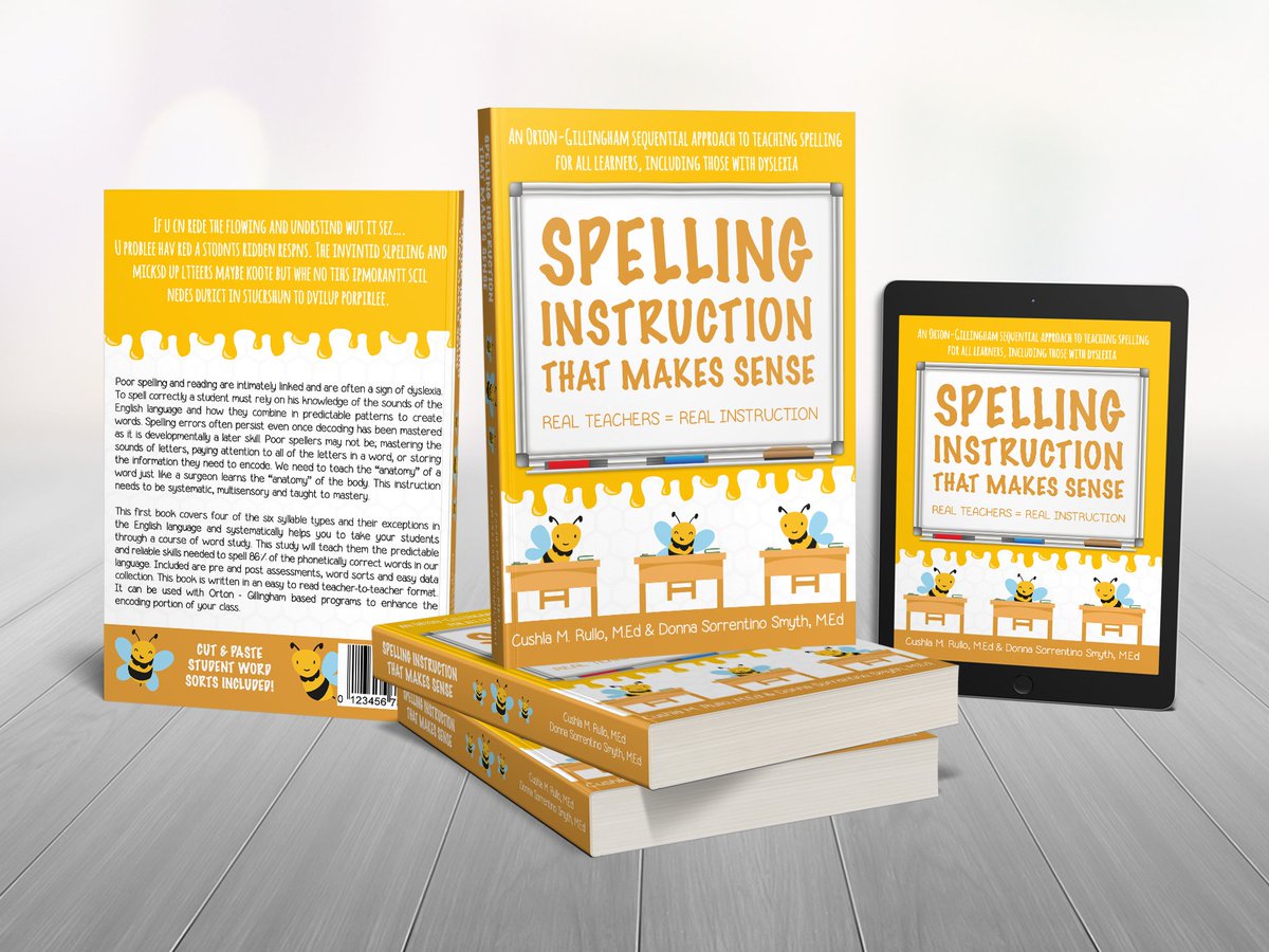 FluxyArtDesign's tweet photo. Today is #thankateacherday and for this occasion, we are sharing with you this #bookcover we designed for two #teachers who are helping their #students with #spelling. The #spellingbee inspired us for this #GraphicDesign 📙🐝 Who is your favorite teacher? #TeacherAppreciationDay https://t.co/SSlK3pp3Uz