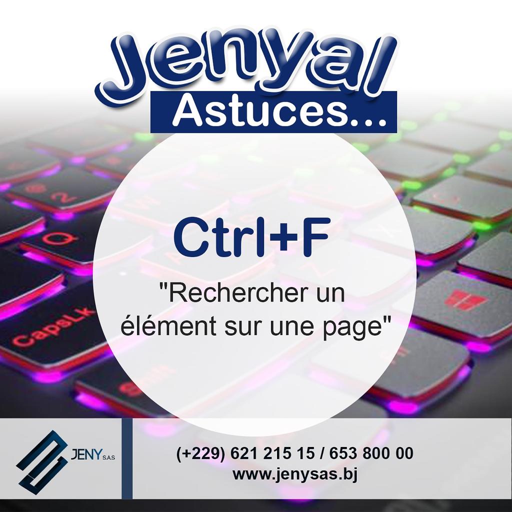 Savez-vous qu'en quelques secondes vous pouvez retrouver un mot ou groupe de mots sur une page ? Essayez notre astuce pour voir👇 Naviguez plus facilement grâce à la connexion Internet haut débit de JENY SAS😇 
#astuces #trick #internet #savetime
jenysas.bj