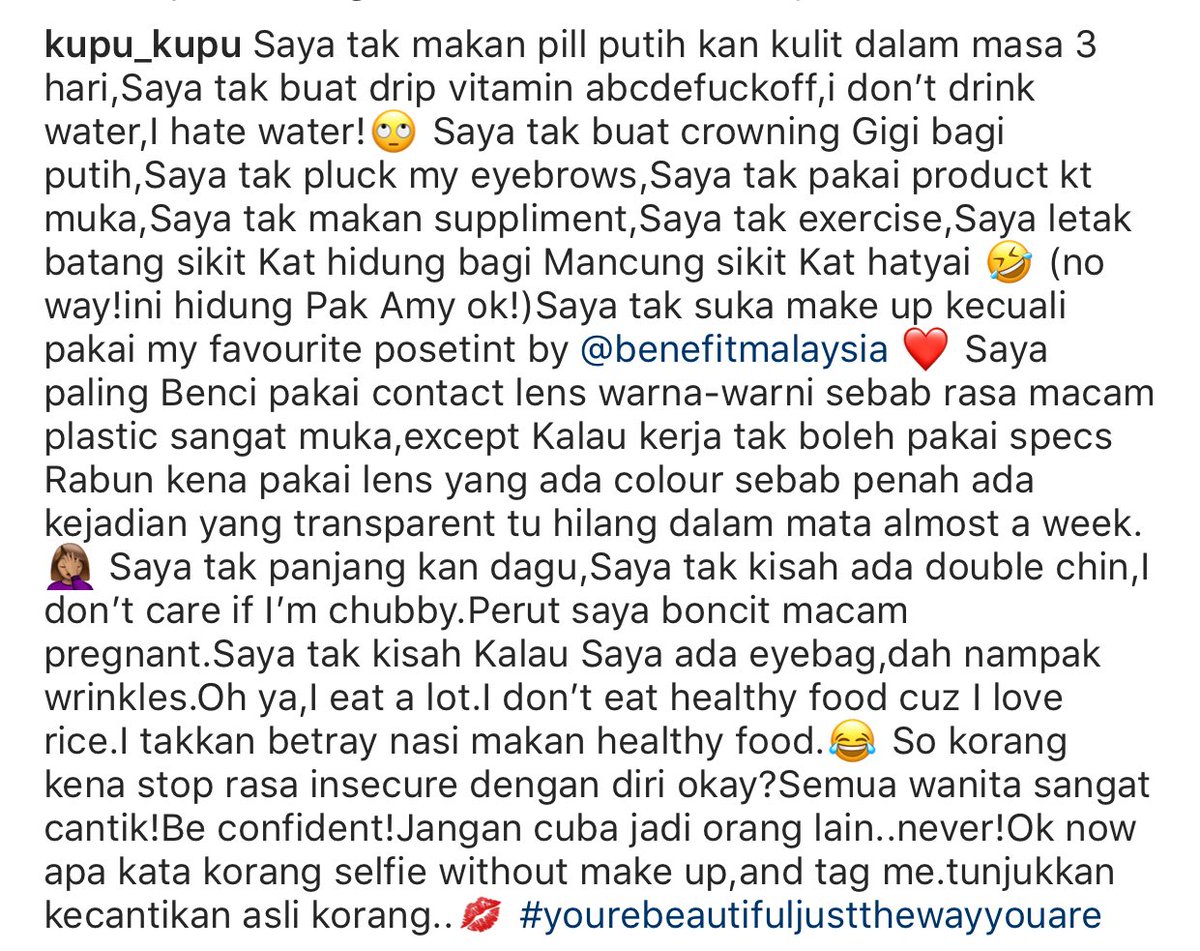 Dia ni antara artis yang aku admire. Tak terikut dengan trend. Jadi diri sendiri adalah yang terbaik. 😘

#yourebeautifuljustthewayyouare