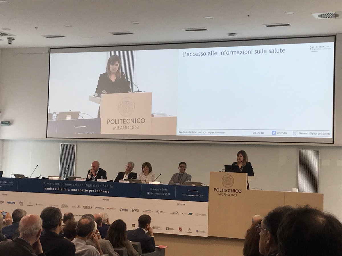 Interviene <a href="/sgarbossachiara/">Chiara Sgarbossa</a> Direttore dell’Osservatorio Innovazione Digitale in #Sanità #ODS18