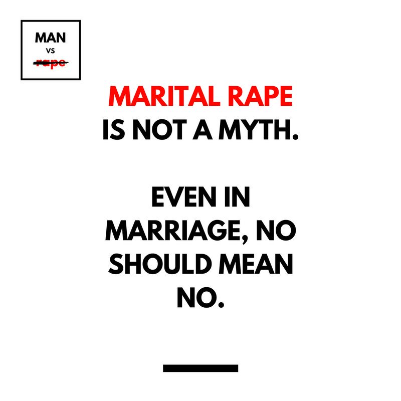 manversusrape's tweet photo. Spouses do not have unlimited access to each other's bodies.

They retain the right to refuse sex whenever they choose to.

And if you're considering getting married so you can "have sex anytime," think again. The decision to have sex will never be yours alone to take. https://t.co/CogVl8c2Bg
