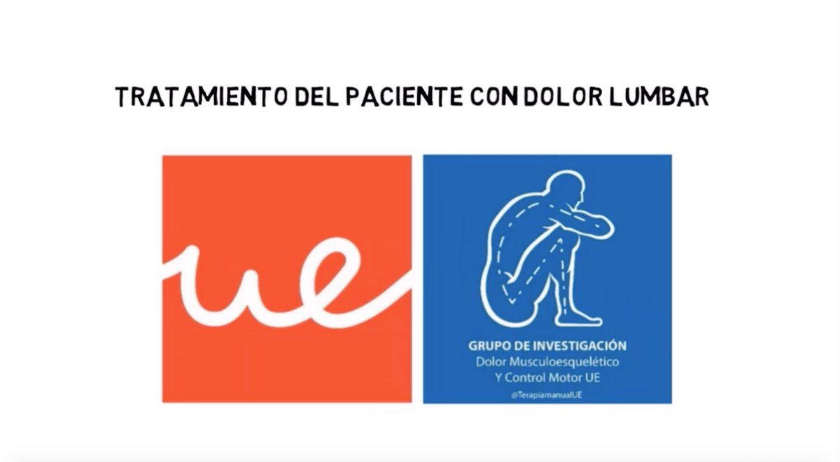 INFOVIDEOS UE: Tratamiento del paciente con dolor lumbar
Desde <a href="/terapiamanualUE/">Terapia Manual UE</a> explicamos aspectos importantes en el manejo del dolor lumbar.
youtu.be/E67fh7w2xZs
 <a href="/UECanarias/">UECanarias</a> <a href="/CienciasSaludUE/">Ciencias Salud UE</a>