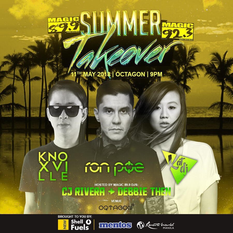 Magic899's tweet photo. Got plans to #partylikeits899 this weekend? Now you do! See you at this round of our #Takeover899 Tour hosted by our very own @cj899, @debbie_then and @sam_yg! https://t.co/YzQk2ifEW2
