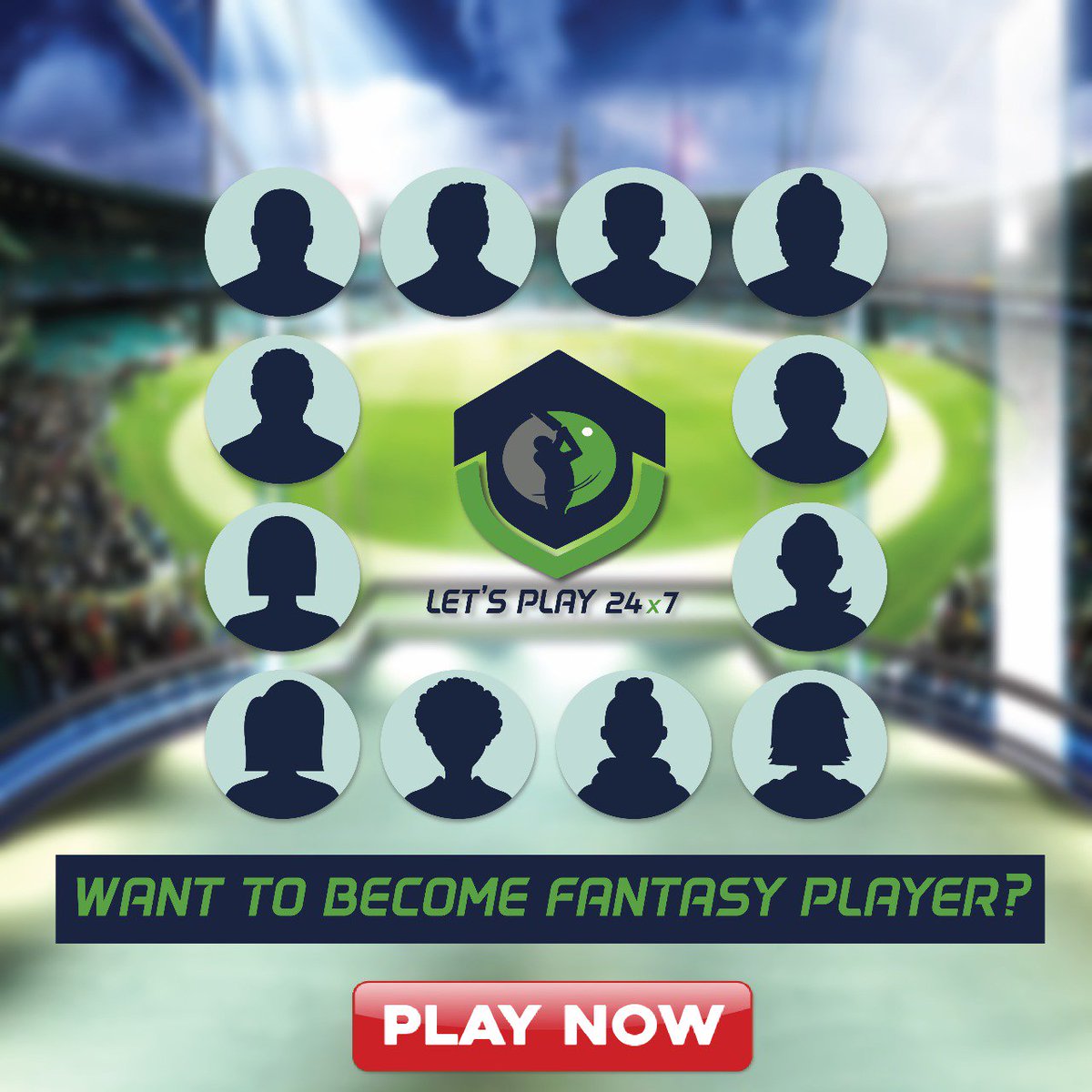 letsplay24x7's tweet photo. Lets play 24x7! India's best fantasy cricket app! Now you can select 12 players including substitutes, increasing your chances of winning!
#StopDreaming #StartWinning #LetsPlay24x7 
Download now, https://t.co/mD8LIkP2C3 https://t.co/hxthzZFA2v