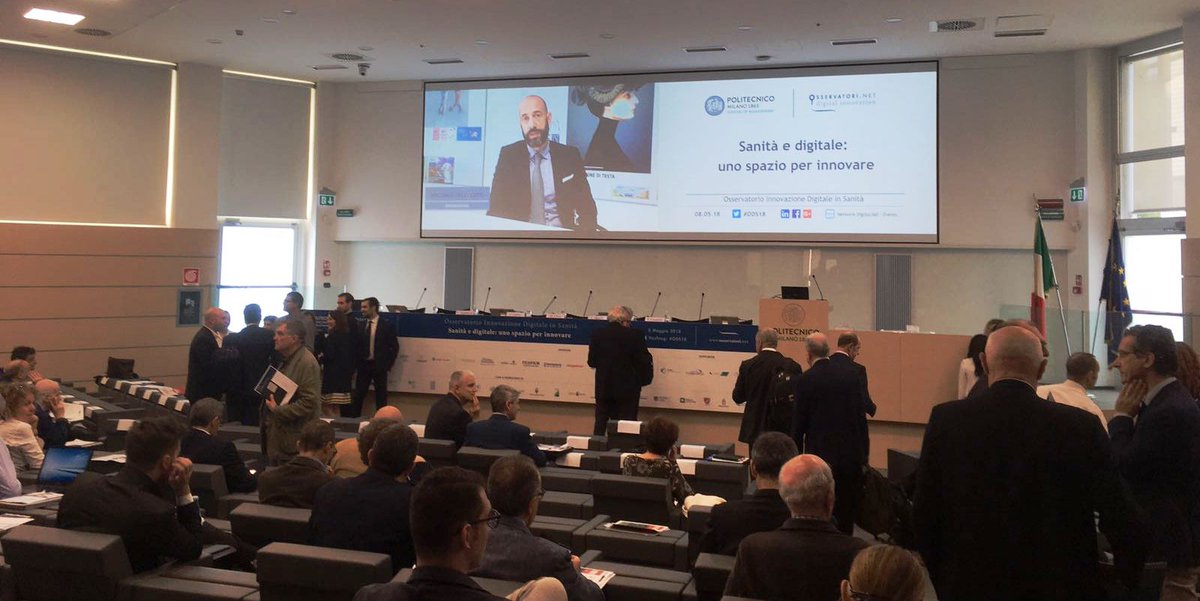 EngineeringSpa's tweet photo. "Le soluzioni informatiche parte attiva nei processi decisionali di cura": @anto_delligatti di @EngineeringSpa al Convegno su #Sanità e Digitale. #ODS18 @Osserv_Digital https://t.co/aMzmtsohfu