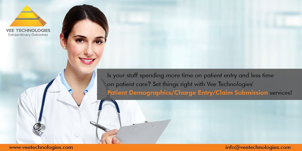V_technologies's tweet photo. Patient Demographics/Charge Entry/Rejections/Claim Submission - Vee Technologies.
Visit : https://t.co/VonEcgwSWr
#PatientDemographics #ChargeEntry #ClaimRejections #ClaimSubmission https://t.co/QzrEOpwupj