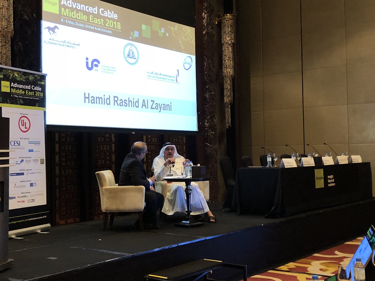 AdvancedCable's tweet photo. Arabcab president, Mr Al Zayani, spoke for the ME cable industry. Despite the political uncertainties in the region, Mr President believes the market is on its track for recovery with more political and economic compromisation being made by the regional governments and industries https://t.co/OpPOMHpDq3