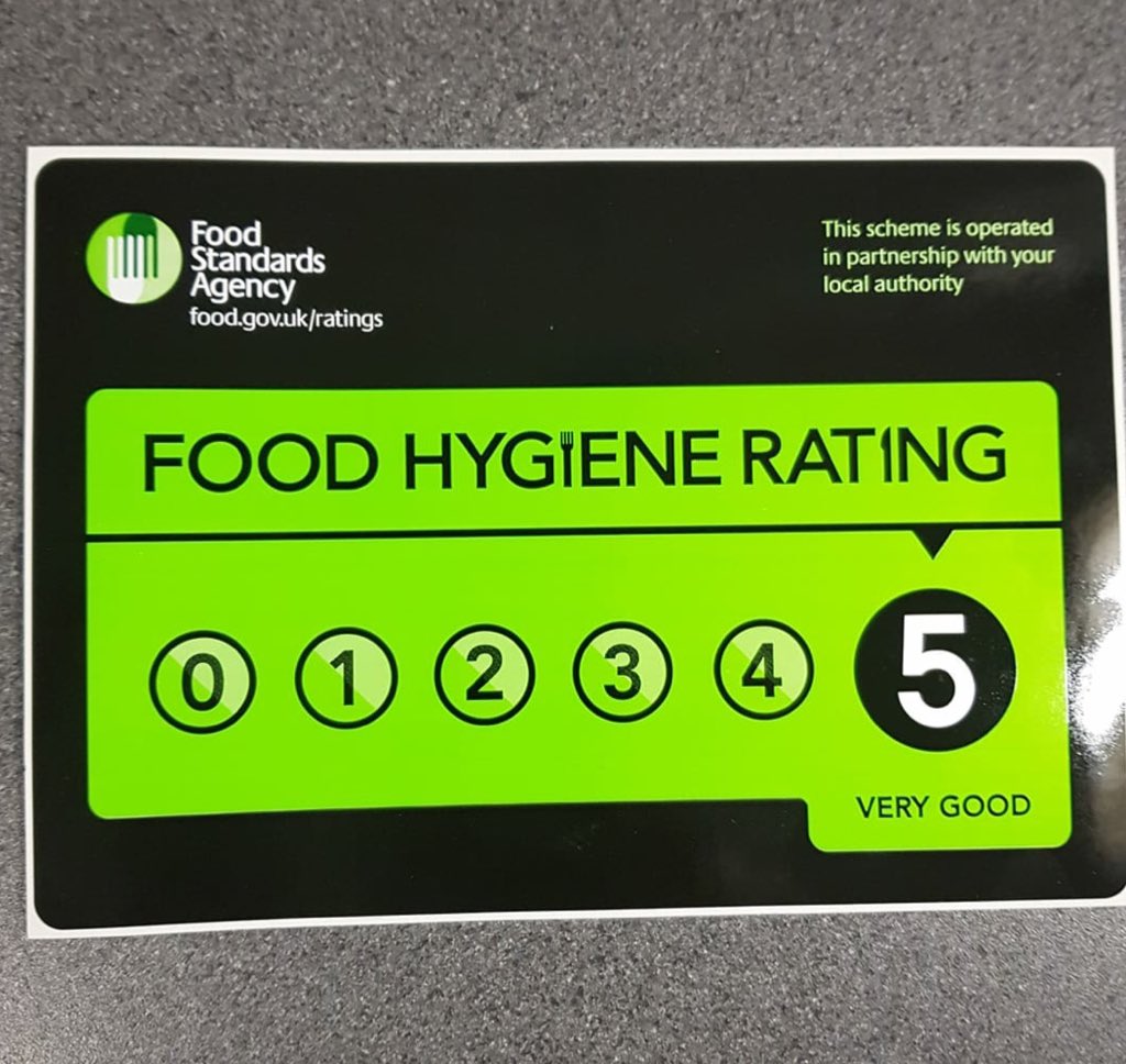 EHO visit this morning, 5 Star rating and top possible marks for food safety! <a href="/northeastsolus/">North East Solus PI</a>