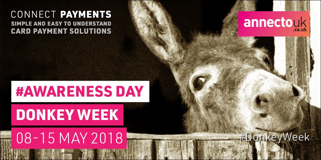 AnnectoUK's tweet photo. Everyone loves donkeys right? Donkey Week 2018 starts today &amp; takes place at The Donkey Sanctuary in Slade House Farm, Sidmouth. People of all ages are invited to groom, cuddle or simply sit &amp; watch the donkeys. If you can make it we would definitely advise going 😊 #donkeyweek https://t.co/hl84Hn6cuY