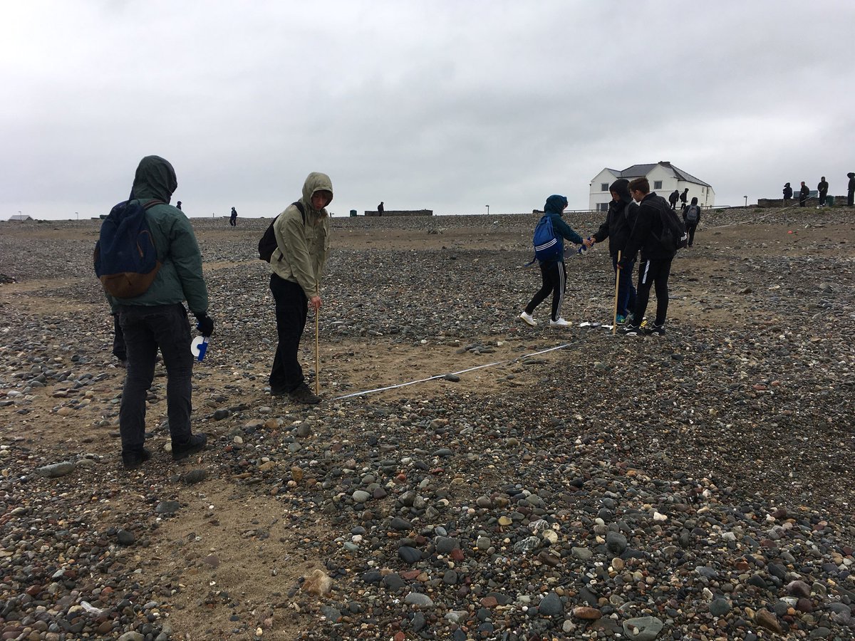 BWSGeography's tweet photo. Beach today management and sediment size/roundness this morning. Sand dunes this afternoon #raingearnotsuncream #fieldwork #recordingdata #papermachenotes https://t.co/Vca5o58ZvS
