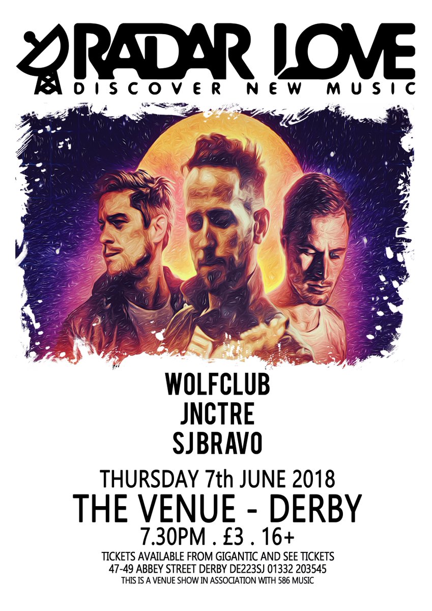Radar Love (@radarlovederby) on Twitter photo NEW SHOW
<a href="/wolfclubband/">Wolf Club</a> have supported artists such as <a href="/londongrammar/">London Grammar</a>, <a href="/cleanbandit/">Clean Bandit</a> & @JessGlynne. Their second album drops in June.
they will play #Derby with <a href="/jnctre1/">JNCTRE</a> and <a href="/sjbravomusic/">SJBRAVO</a>
tickets > livemusicderby.co.uk NEW SHOW
<a href="/wolfclubband/">Wolf Club</a> have supported artists such as <a href="/londongrammar/">London Grammar</a>, <a href="/cleanbandit/">Clean Bandit</a> & @JessGlynne. Their second album drops in June.
they will play #Derby with <a href="/jnctre1/">JNCTRE</a> and <a href="/sjbravomusic/">SJBRAVO</a>
tickets > livemusicderby.co.uk