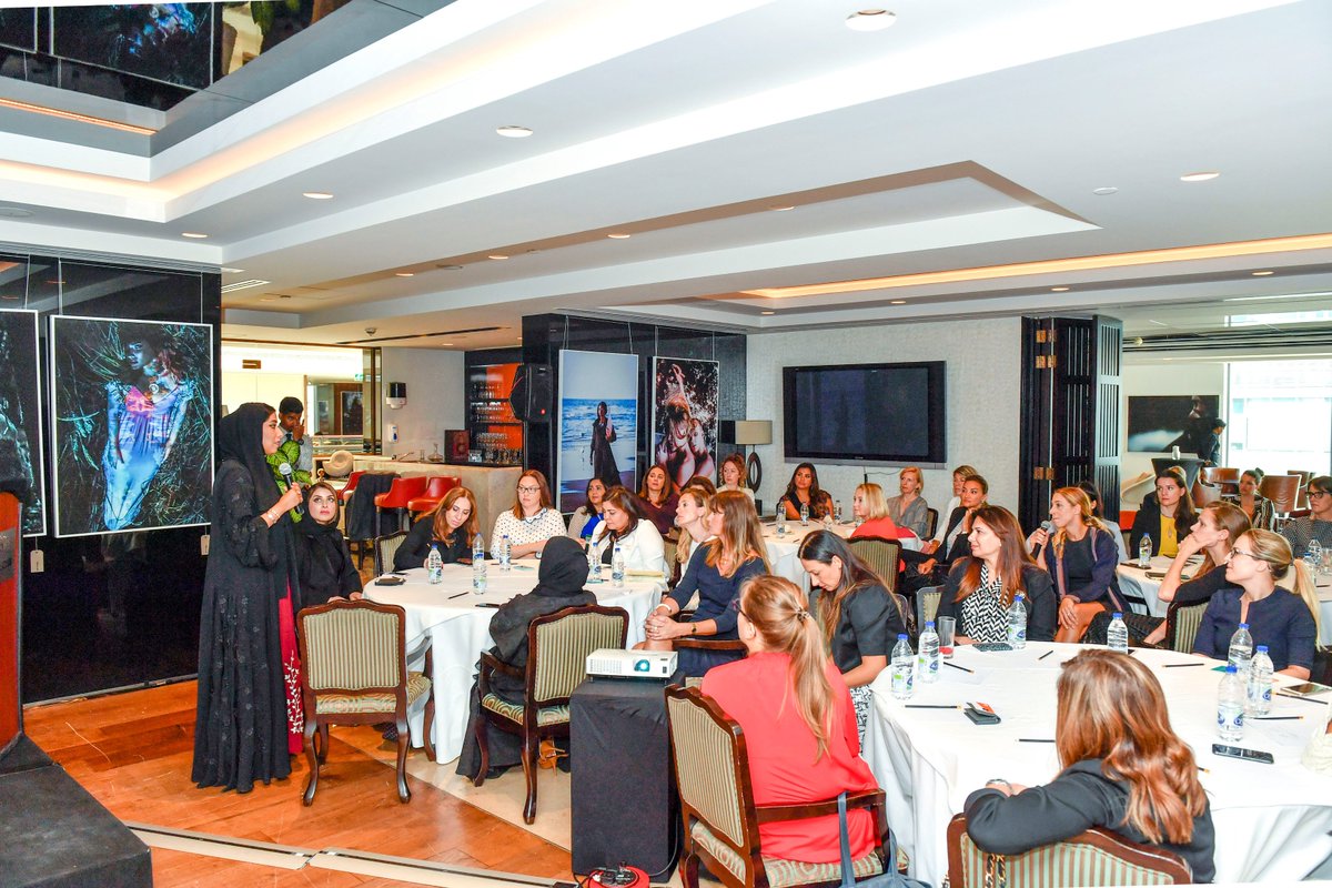 DXBMediaOffice's tweet photo. .@malmarri addresses Inaugural Speaker Series of the MENA Chapter of 'Global Women in PR' held in support of female empowerment within the PR, Media &amp; Communications Industry https://t.co/MWpjpX7ZXB https://t.co/GzFN4HuOYc