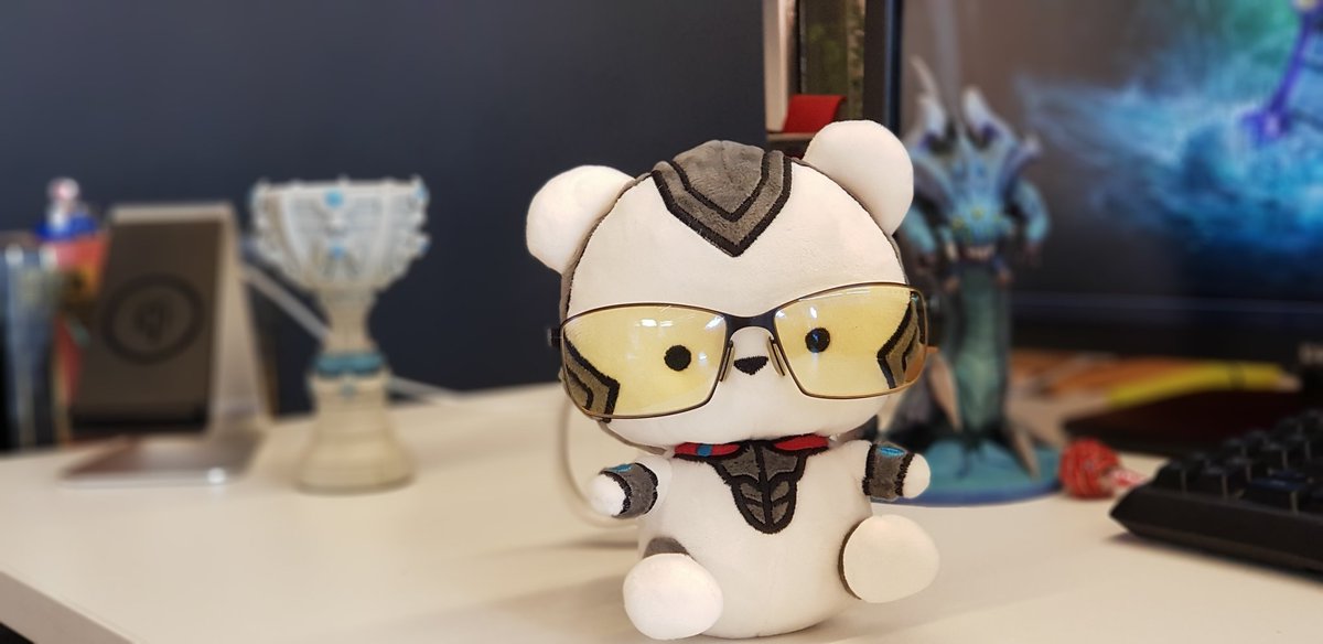 Volibear plush looking damn good here in the <a href="/riotgames/">Riot Games</a> Dublin office with <a href="/GUNNAROptiks/">GUNNAR Optiks</a> <a href="/GUNNAROptiksUK/">GUNNAR Optiks UK</a>  what you think?