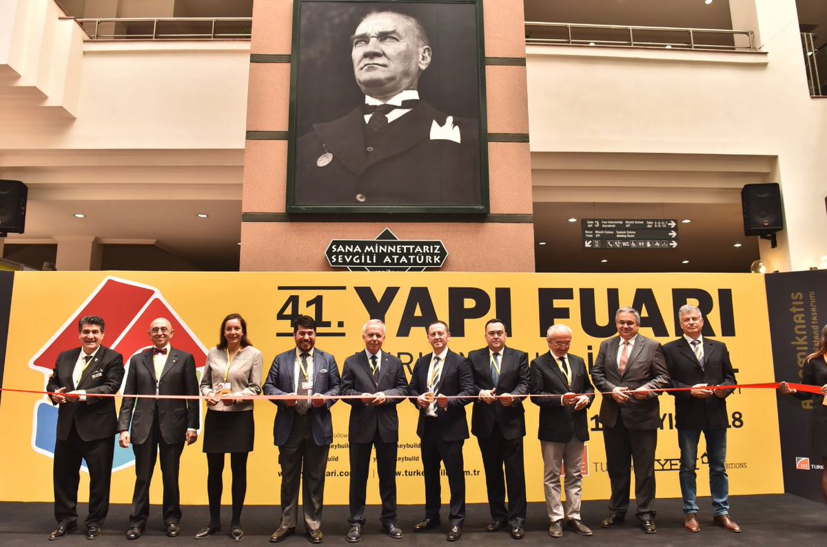 itegroupplc's tweet photo. With the ribbon cut, Yapi TurkeyBuild Istanbul @yapiturkeybuild opens its doors to thousands of building professionals today. Good luck to the team #TurkeyBuild2018 https://t.co/Kk4cMrg1B4