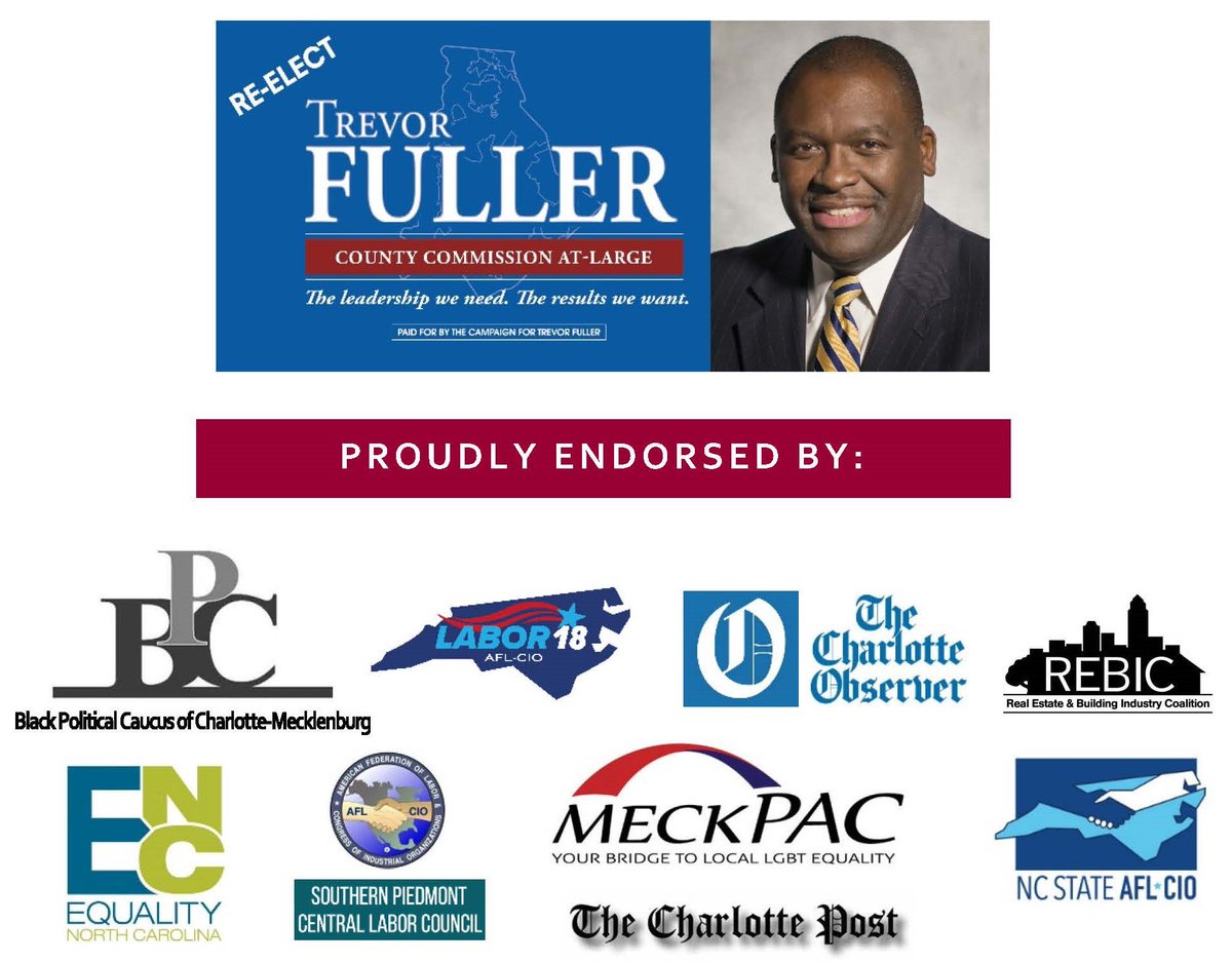TrevorMFuller's tweet photo. Today is Election Day!! Don't forget to vote FULLER for Mecklenburg County Commission At Large! https://t.co/0EiDrkUBID