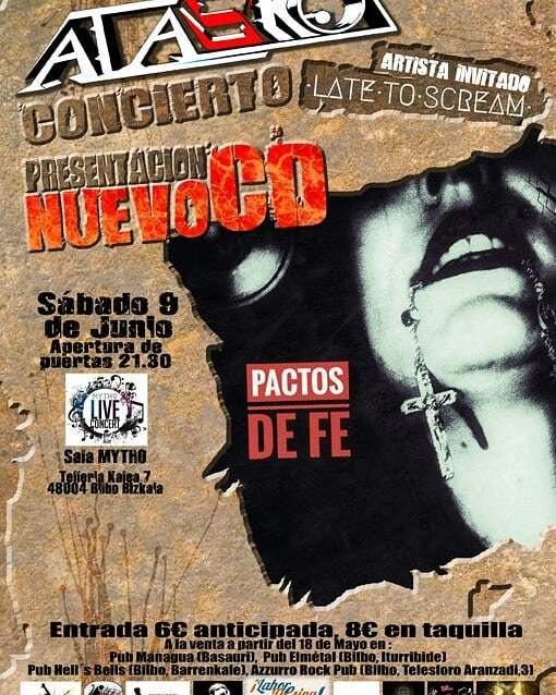 Muy buenas Tardes peña!
Aqui venimos cargados de energia despues de mucho tiempo, dando a luz el primer concierto de este año, junto a la presentación del disco de <a href="/ataskoband/">ataskoband</a>. Os esperamos con los brazos abiertos el 9 de Junio, en la sala Mytho de bolue… ift.tt/2FVU0kO