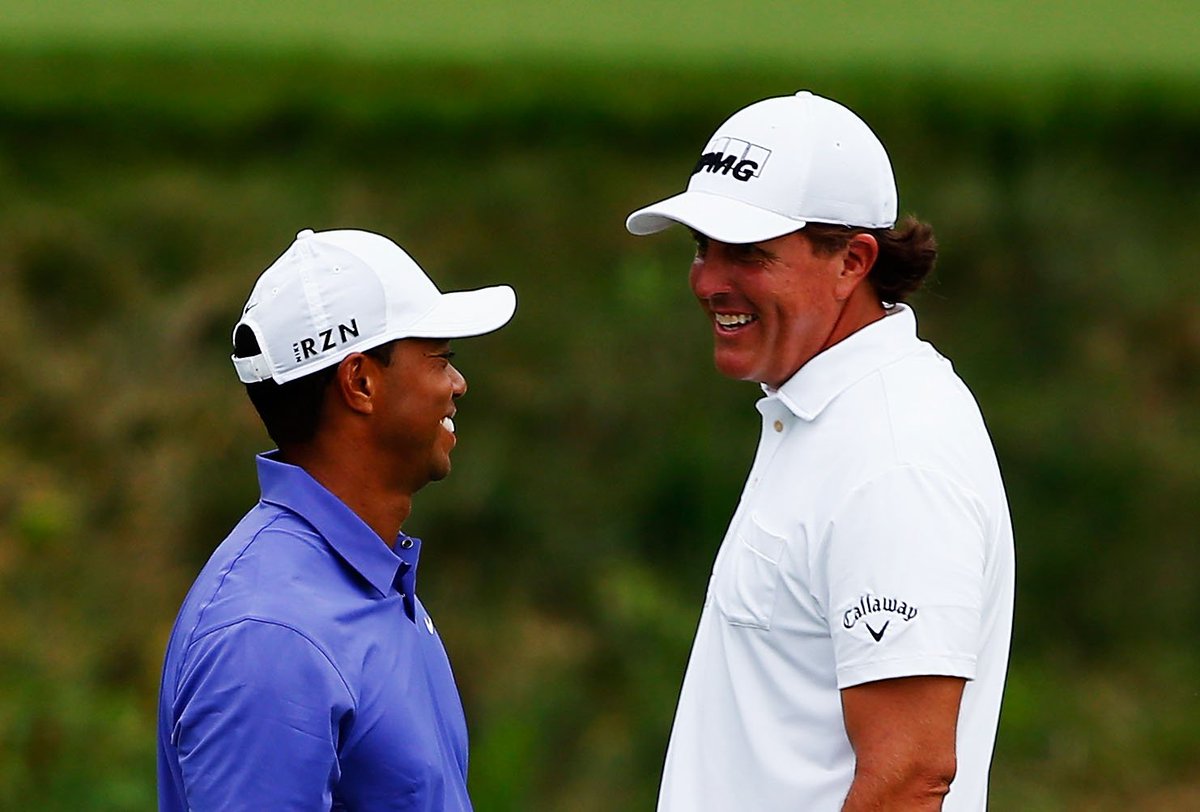 PGATour's tweet photo. "Why don't we just bypass all the ancillary stuff ... and just go head-to-head and just have kind of a high-stake, winner-take-all match? Now I don't know if he wants a piece of me, but I just think it would be something that would be really fun."

-Phil Mickelson (1:52 tee time) https://t.co/QAaW08l94x