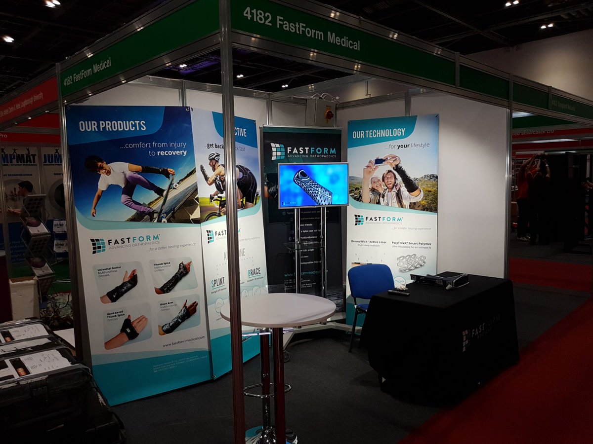 FastFormMed's tweet image. The @FastFormMed stand is all set up and ready to go here at @TheCOPAshow at stand 4182. Looking forward to meeting everyone tomorrow and Thursday here at the @ExCeLLondon #copa #London #Fastformmed