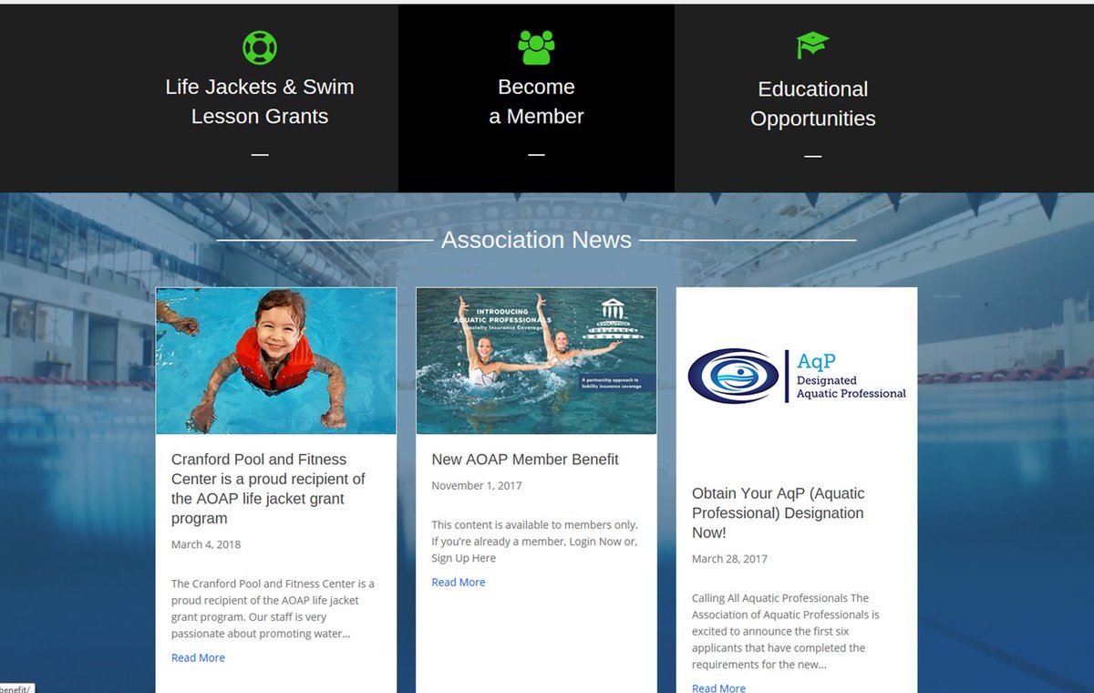AOAPAquaticPros's tweet photo. AOAP has a new and improved website. The new website for easier access to members-only content as well as improved membership and conference registration! Take a few minutes and check it out! https://t.co/hkwusxdB7i https://t.co/K7JIJrLC3u