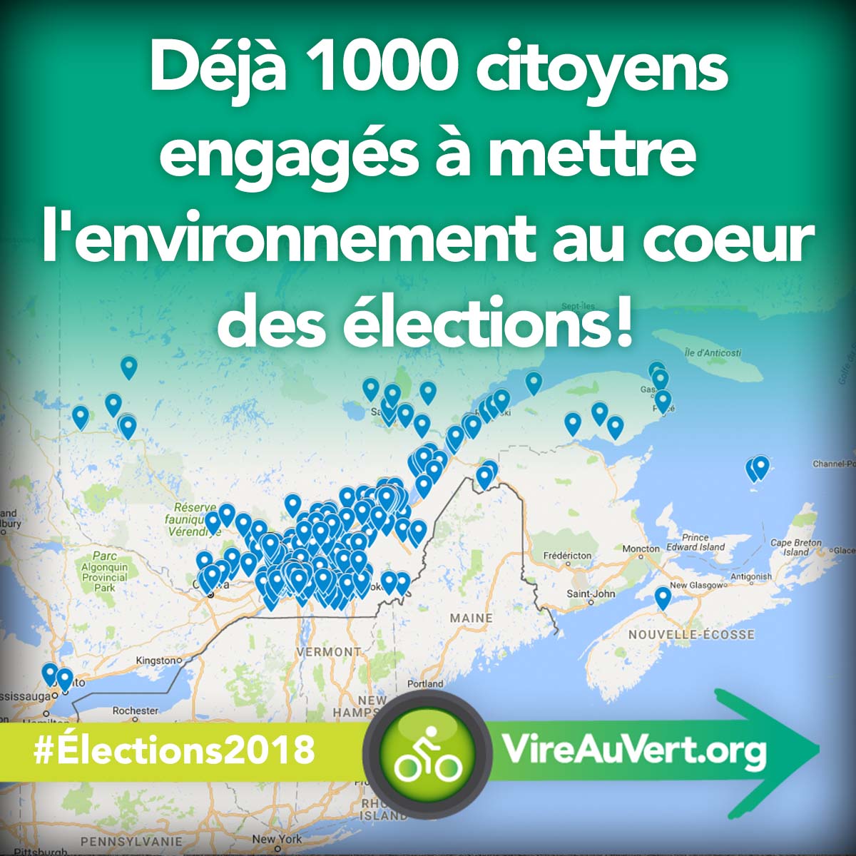 #Elections2018 : Déjà plus de 1000 personnes mobilisées afin que l'environnement soit une priorité aux élections générales. Rejoignez le mouvement pour qu'ensemble, on #VireAuVert! 🌱 🌎 🌿 bit.ly/2KHm9j9