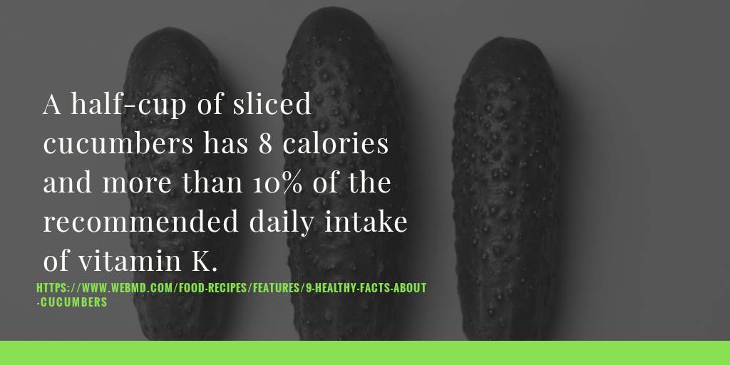 FSA_MobileFresh's tweet photo. Vitamin K plays a key role in helping the blood clot, preventing excessive bleeding. Unlike many other vitamins, vitamin K is not typically used as a dietary supplement. Cucumbers are a excellent source of vitamin K. 
#Eatclean #EatLocal #HealthyEating #HealthyRecipes #Nutrition https://t.co/46E3n2mCQT