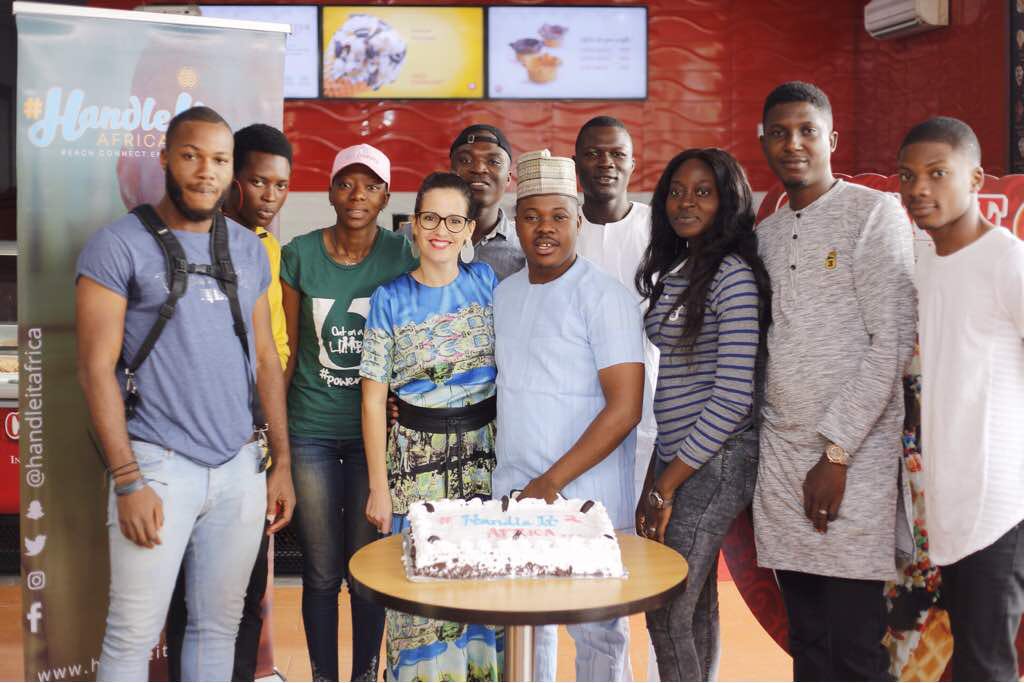 With the @Penzaarville team earlier today at @coldstoneng. It was fun all the way! Once again congrats on the success of @handleitafrica. #HangOutWithColdstone.