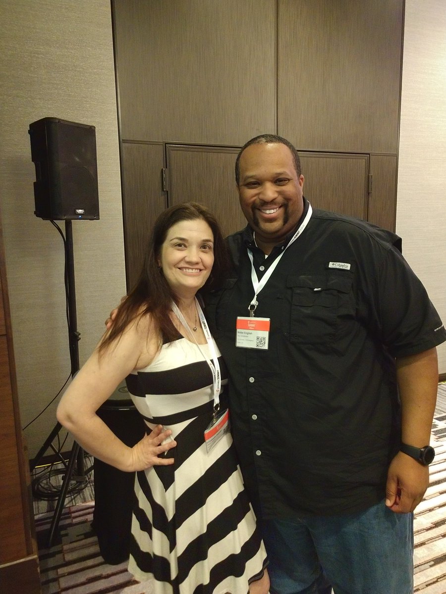 ReadyArlington's tweet photo. Elizabeth with Walter English from @CityofFairfaxVA OEM at the @imxcorp #IMXSummit this week. https://t.co/4on9Mkbgg4