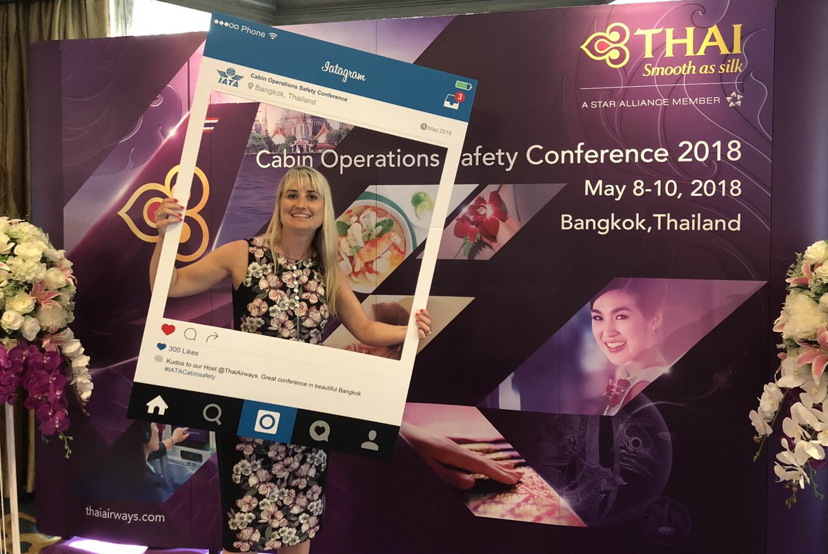 KerryFrank365's tweet photo. Kicking off a great @IATA event with hosts @ThaiAirways! #IATACabinSafety https://t.co/yc56z44Mbo