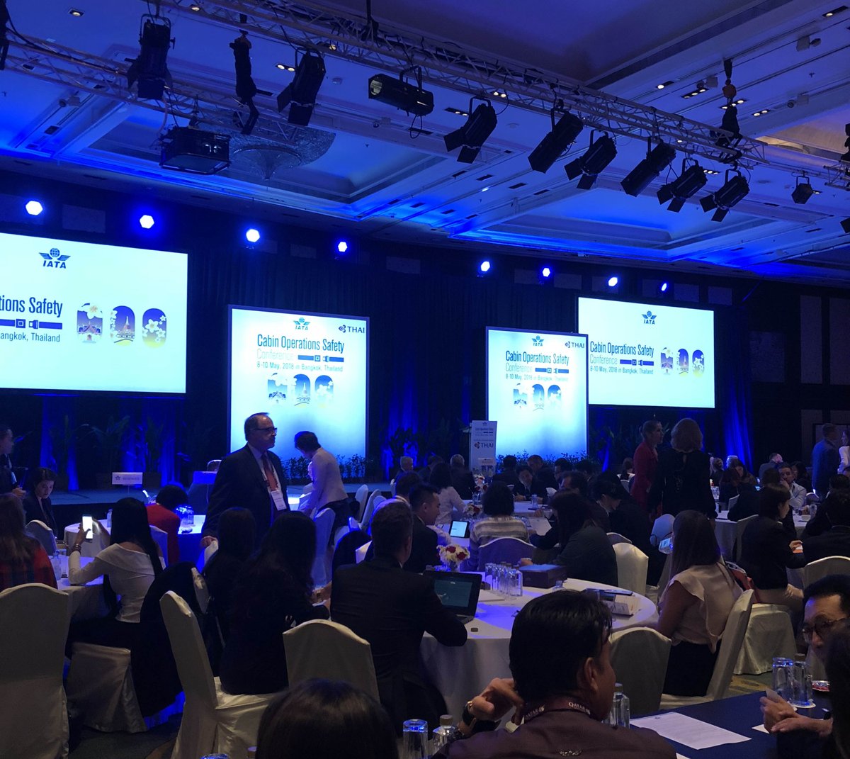 Kicking off a great <a href="/IATA/">IATA</a> event with hosts <a href="/ThaiAirways/">Thai Airways</a>! #IATACabinSafety