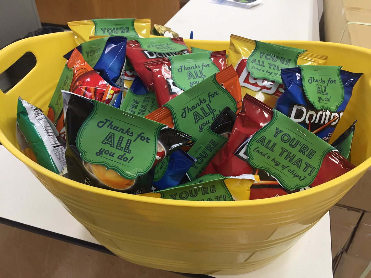 WCMS_COLTS's tweet photo. WCMS teachers are "all that and a bag of chips" happy teacher appreciation week! Go Colts! @mpusd_now @pkdiff https://t.co/kW440tzKpx