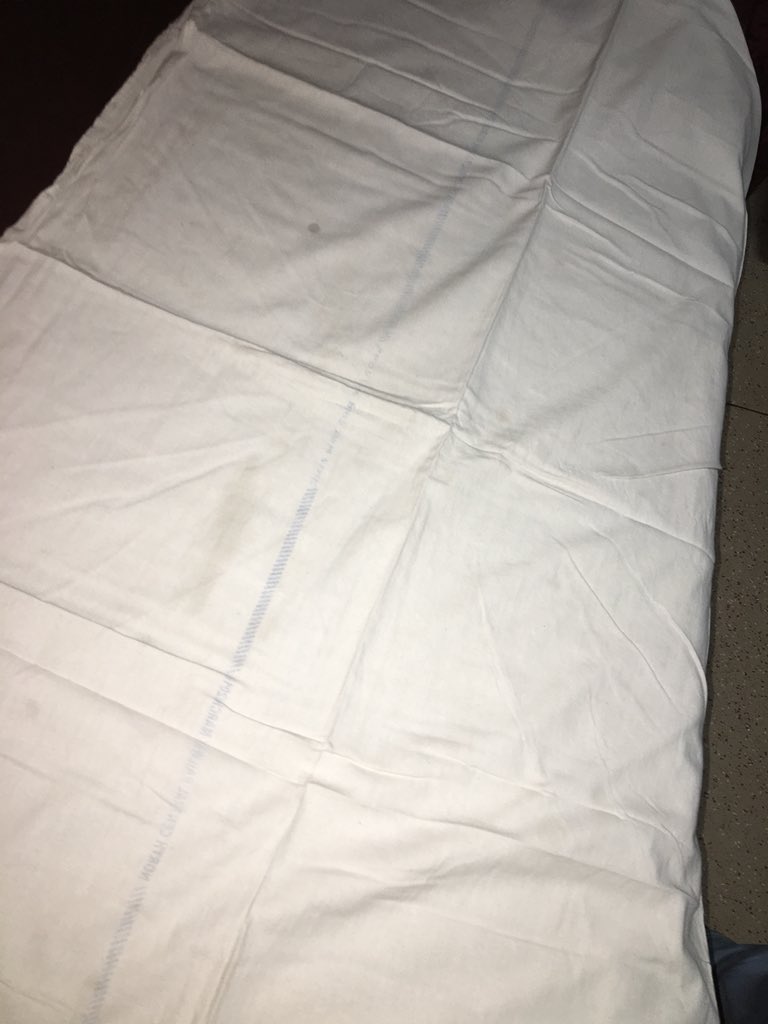 SuchitAgarwal84's tweet photo. #Indianrailways ... that's an addition to #SwachhBharat target.
The bedsheets and pillows seem to have been washed only when they were introduced in this train. #Udhampurexpress #22431 https://t.co/Eo748hoio8