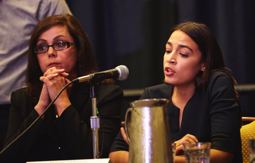AOC's tweet photo. Just got off the phone with #WVSen candidate @paulajean2018.
1 year ago, Paula + I met and decided together to run for office in 2018.
We knew that the Bronx and West Virginia had more in common than folks want to admit.
Today is her Election Day. And she has made us so proud. https://t.co/SkGlE9yqr6